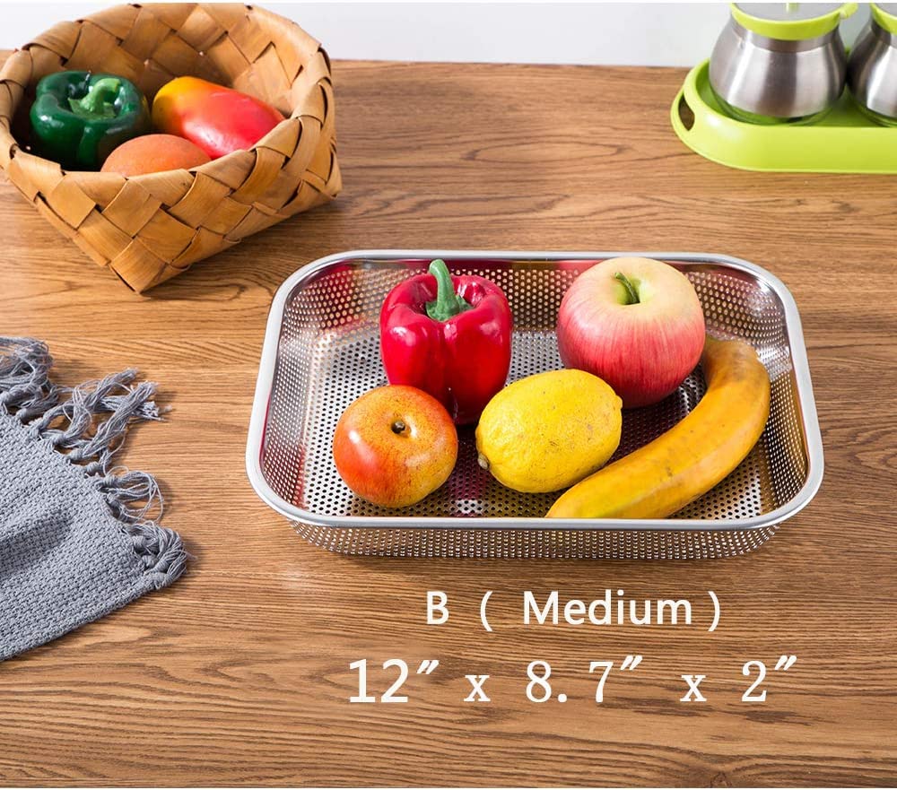 Stainless Steel Kitchen Utensil Drying Rack - Rectangle Mesh Dishwasher Basket for Silverware, Chopsticks & Tools (30x20x6cm) | Space-Saving Sink Organizer & Dish Drying Rack for Compact Kitchens