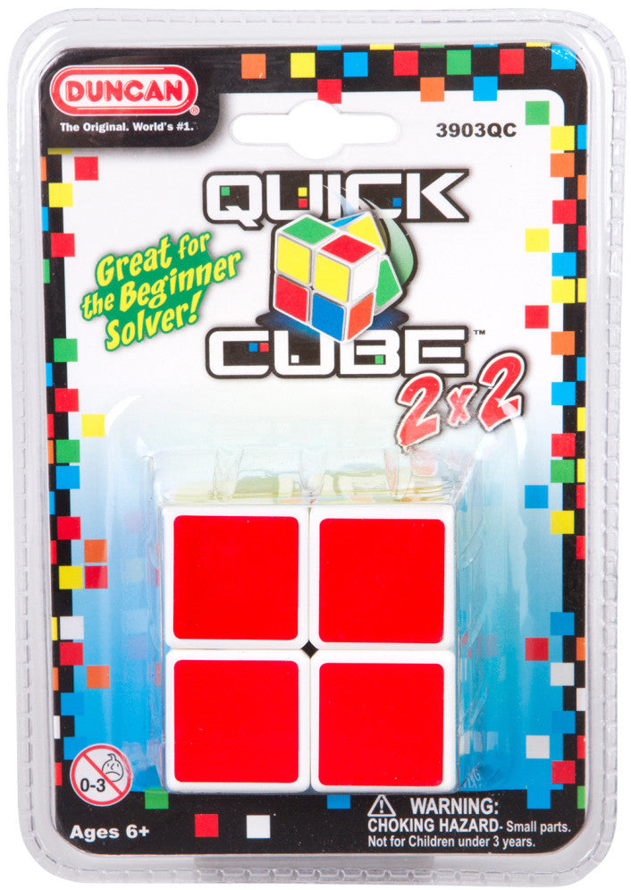 Duncan Quick Cube 2x2 Speed Puzzle - Fast Solving Brain Teaser Game for Kids & Adults - Perfect for Travel, Office Breaks & Stress Relief