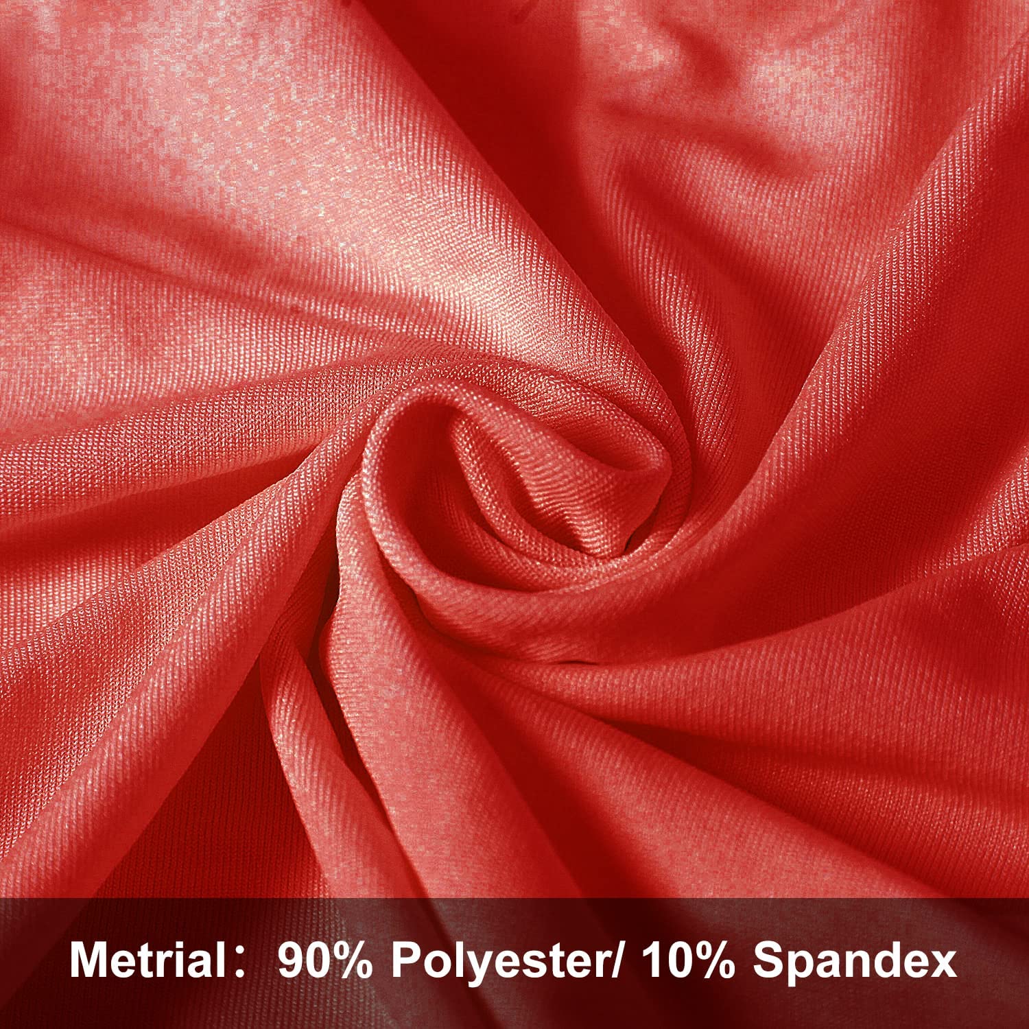 12-Piece Red Stretch Spandex Chair Slipcovers - Elastic Dining Room Chair Protectors for Wedding, Banquet, Party & Home Decor - Fits Folding Chairs (Easy Wash & Wrinkle-Free) - Perfect for Indoor & Outdoor Events