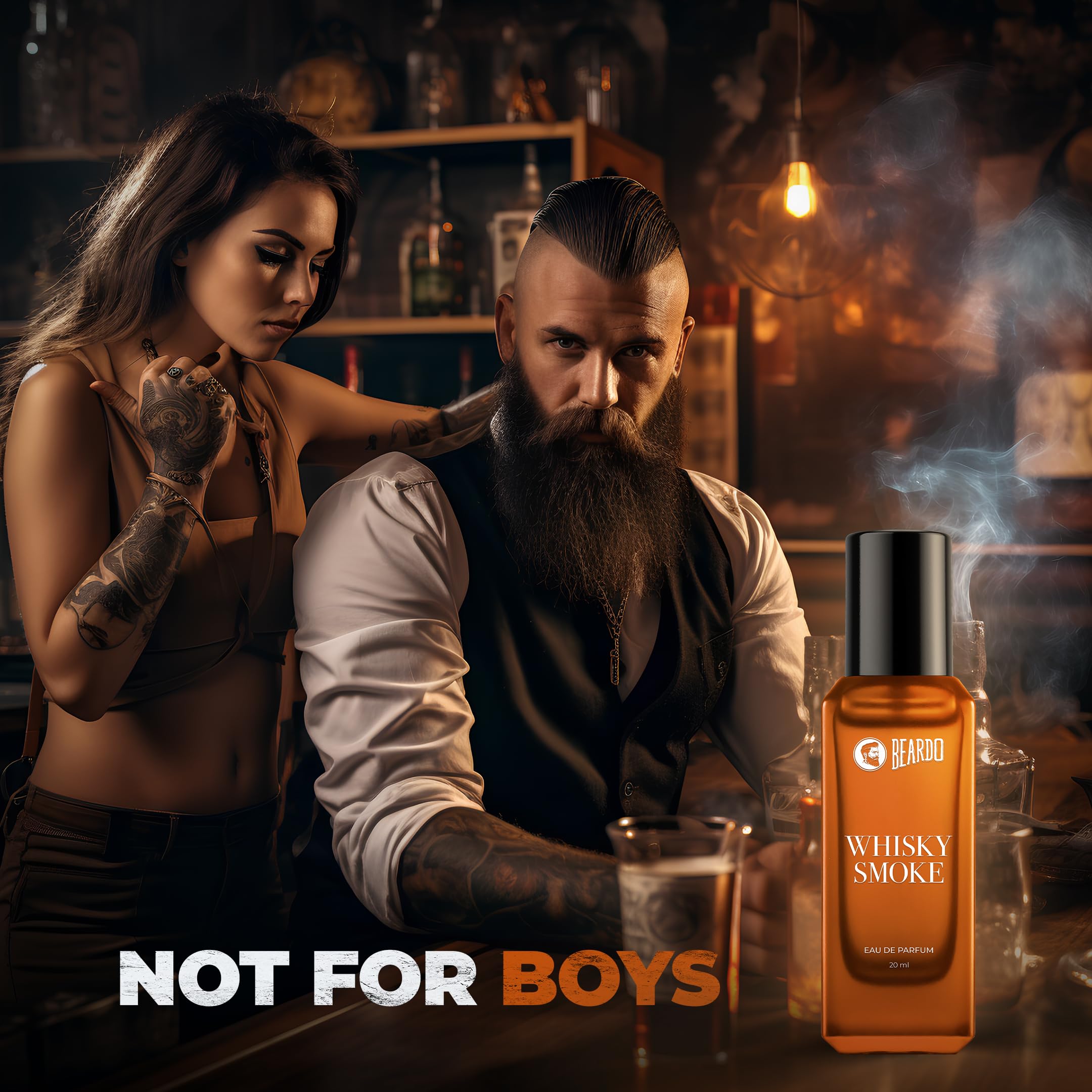 Beardo Whisky Smoke & Godfather Perfume Set (20ml x 2) - Spicy Woody Oudh & Aromatic Fragrance for Men | Long Lasting Cologne | Perfect Valentine's Day Gift for Husband, Boyfriend & Men | Romantic Date Night, Special Occasions & Daily Wear
