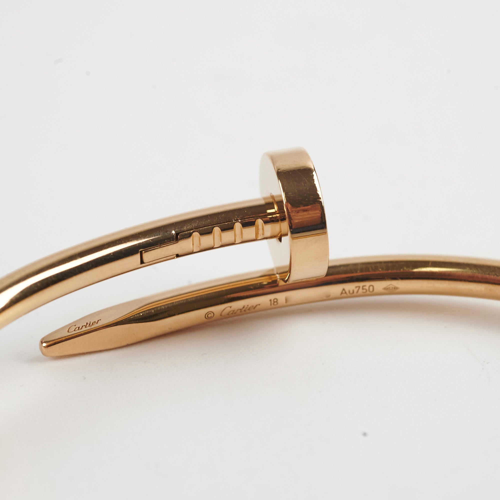 Cartier Juste Un Clou JUC Bracelet 18K Yellow Gold Size 18 - Luxury Nail Bracelet for Women, Perfect for Weddings, Parties & Special Occasions