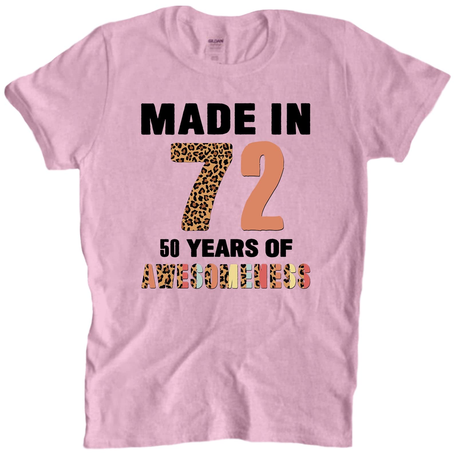 Lotacy 72nd Birthday Shirt for Women - 50 Years of Awesome Vintage T-Shirt Gift - Perfect for Milestone Celebrations & Birthday Parties