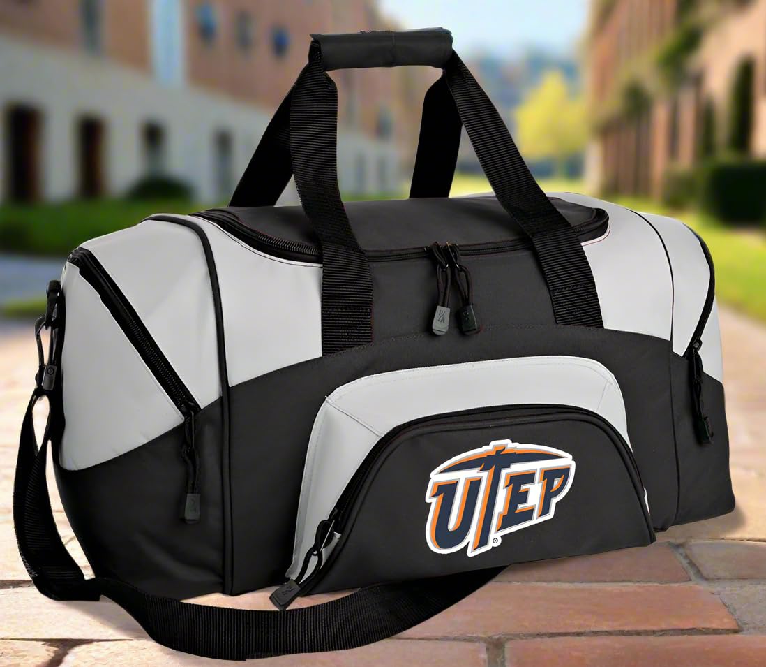 UTEP Miners Small Duffel Bag - Lightweight Gym Bag for Men & Women, Perfect for Travel, Workout, Sports, and Carry-On Luggage