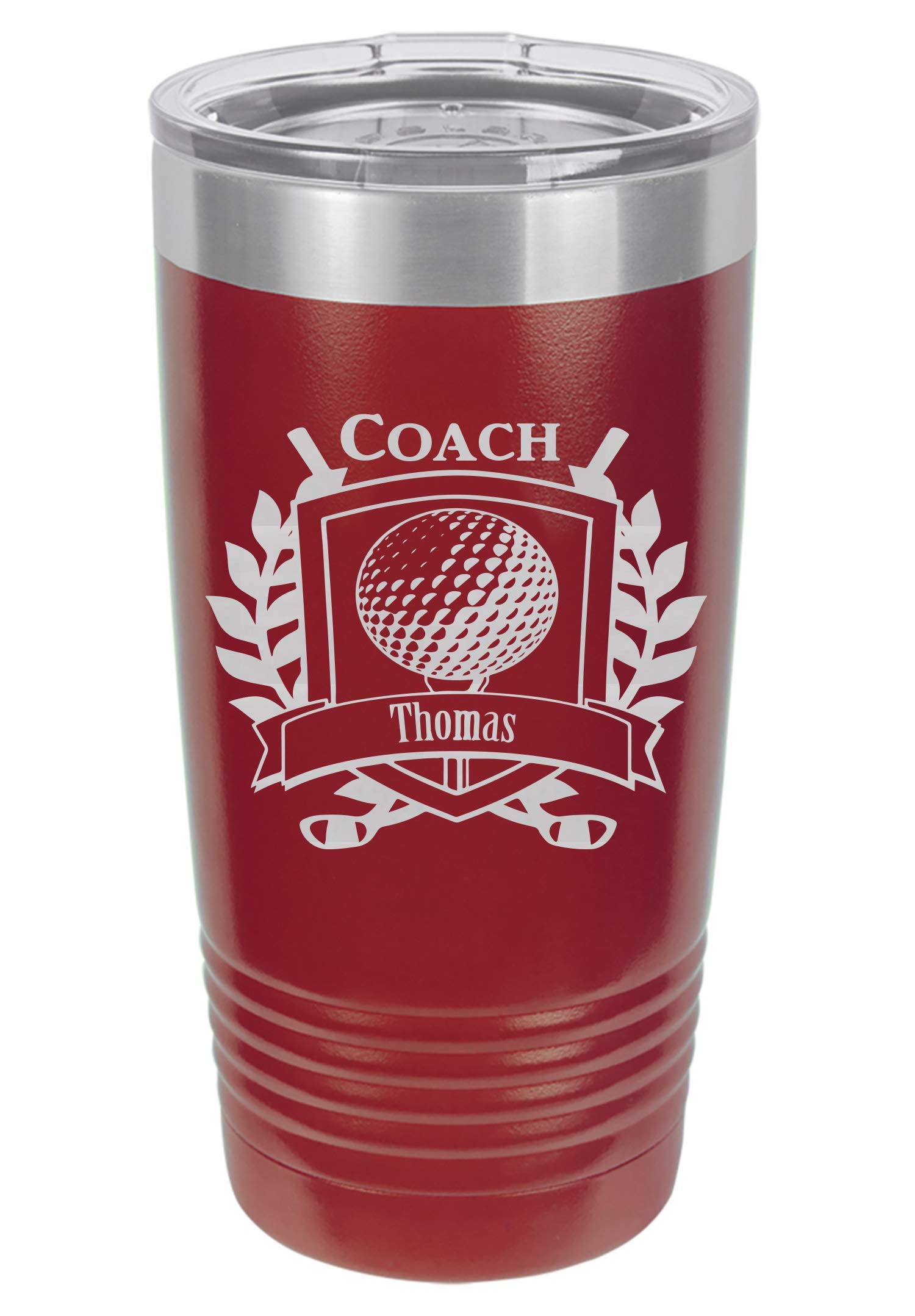 Personalized Golf Coach Tumbler - Custom Engraved Insulated Cup - Perfect Gift for Golf Coaches, Trainers & Enthusiasts - Ideal for Golf Tournaments, Training Sessions & Office Use