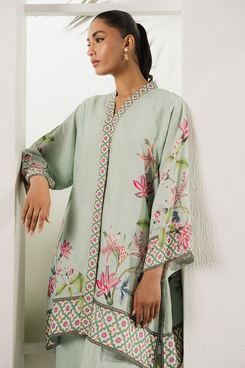 AQUA BLOOM 2-Piece Outfit Set - Stylish Women's Shirt & Comfortable Trousers for Casual Wear, Office & Summer Outings