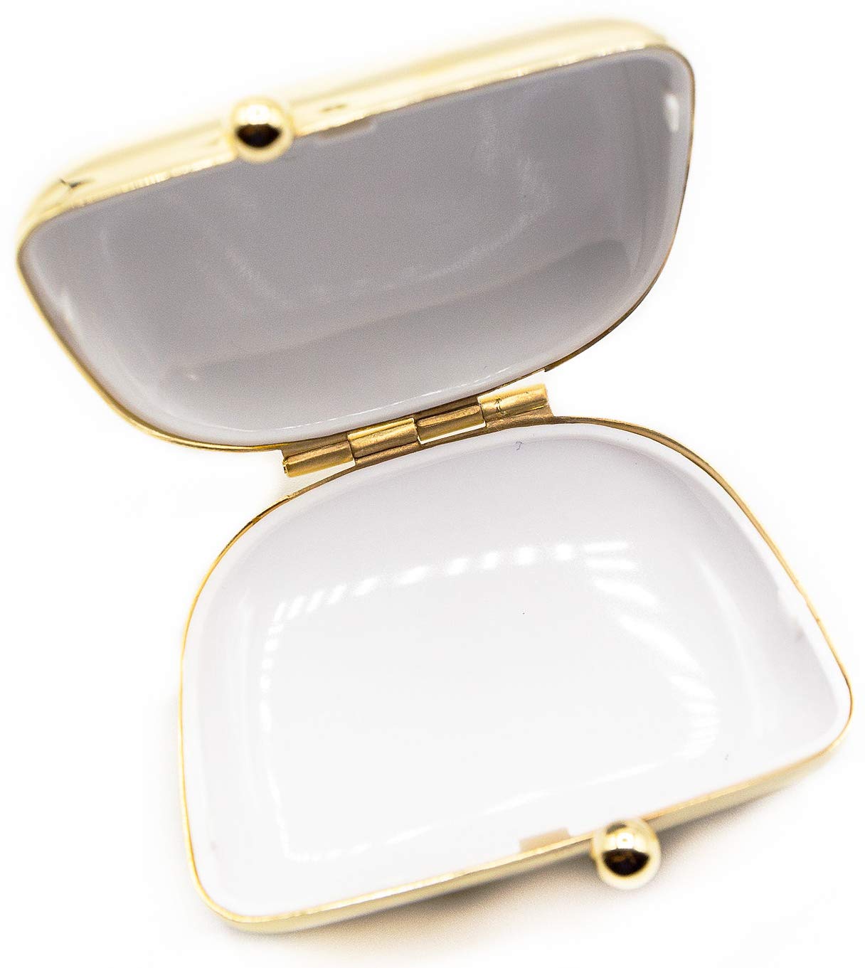 Gold Classic Purse-Shaped Pocket Pill Case - Portable Travel Medicine Organizer with Large Compartment | Perfect for Daily Medication Storage & Travel Essentials