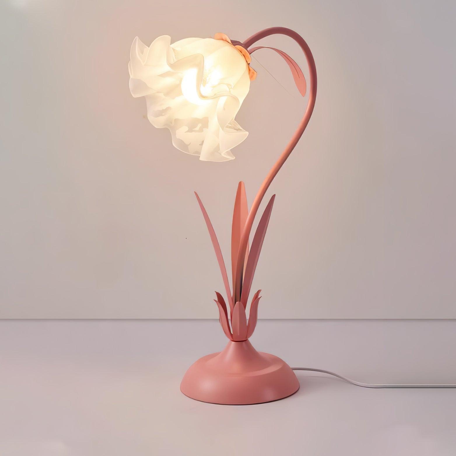 Lily of the Valley Table Lamp - Elegant Floral Bedside Lighting for Bedroom, Living Room & Office Decor - Perfect for Reading, Relaxing & Creating Cozy Ambience