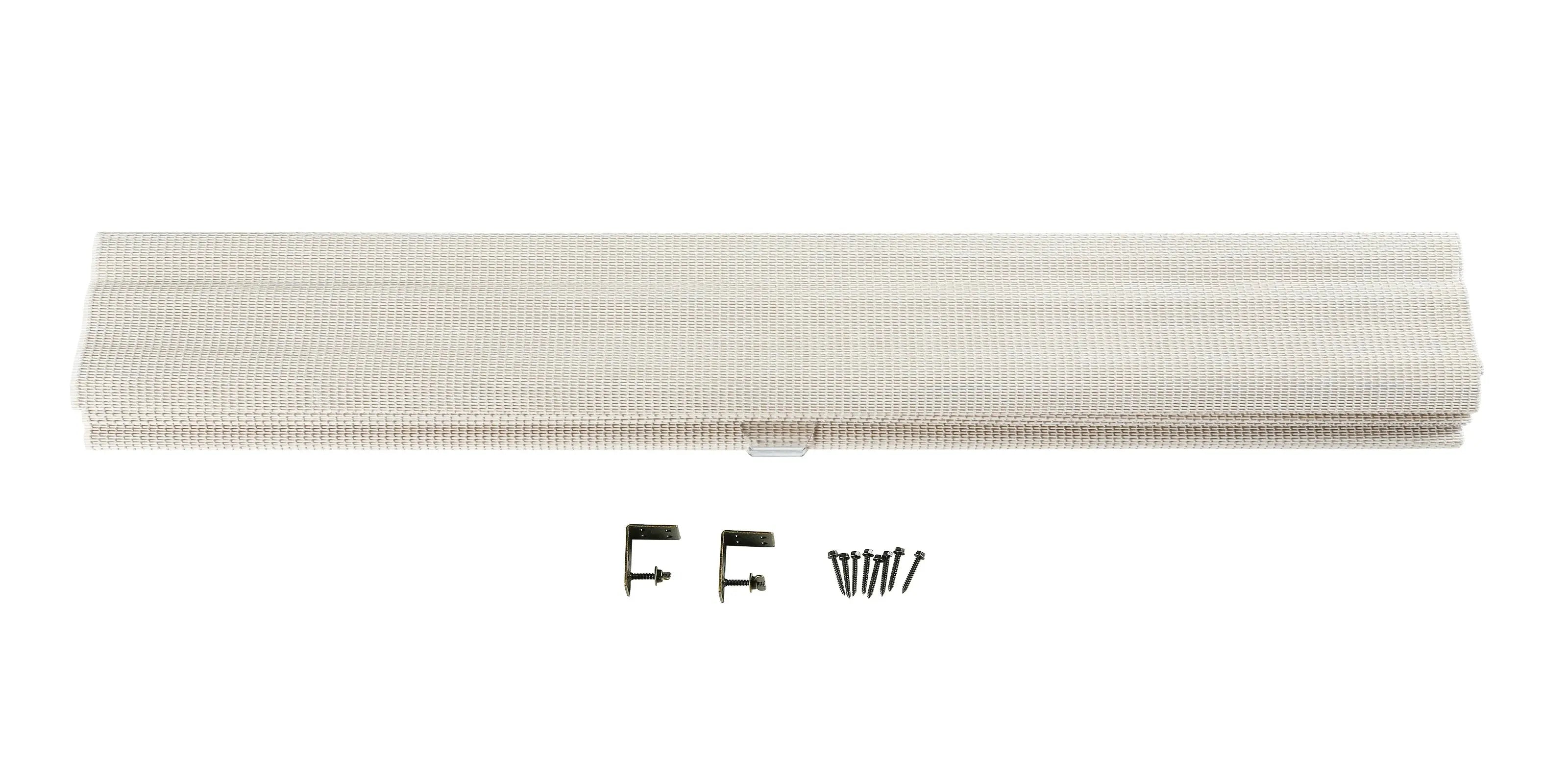 Sybil Bamboo Roman Shade - Natural Wall White Window Treatment for Living Room & Bedroom