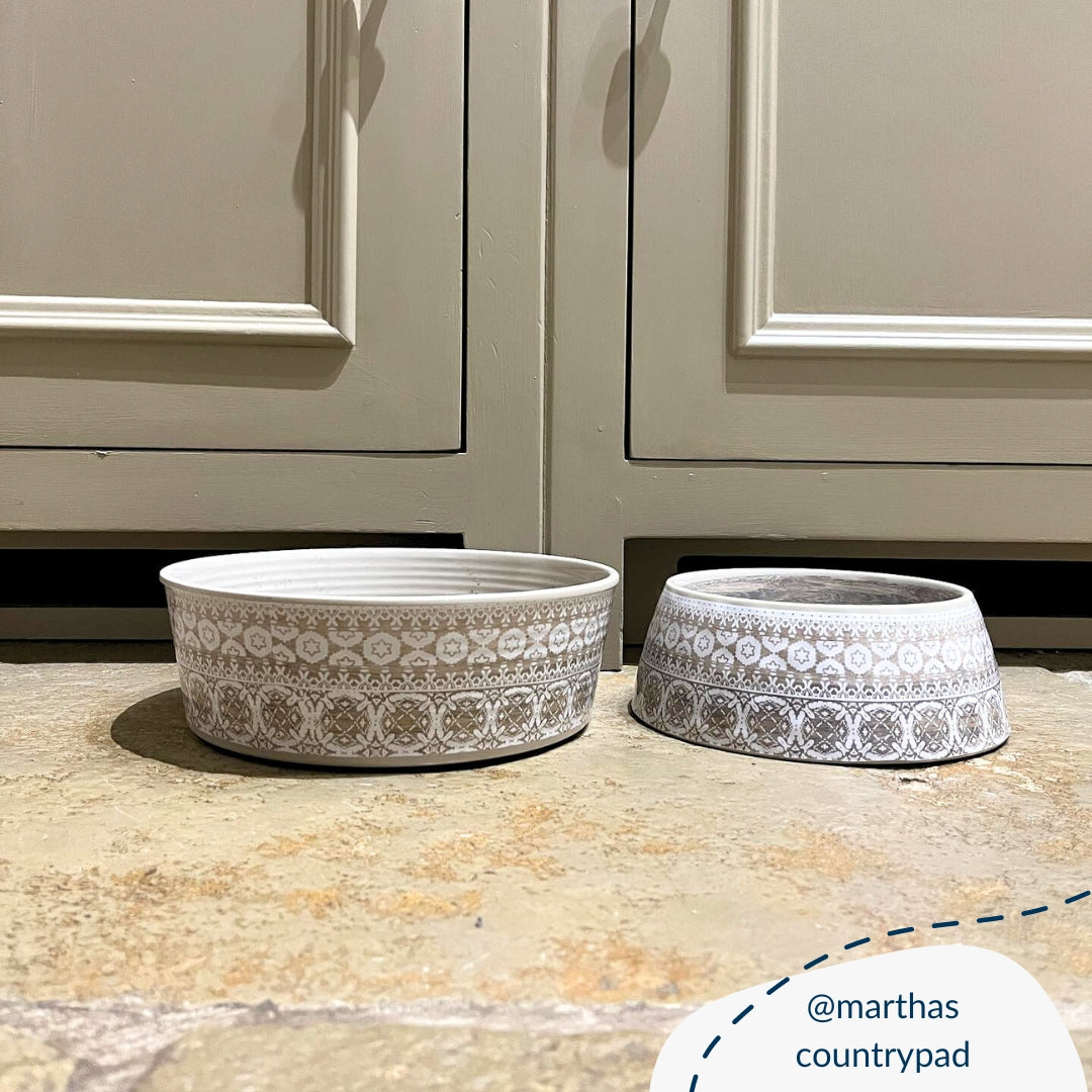 Premium Moroccan Wood Single Wall Pet Bowl - Eco-Friendly Dog & Cat Food Dish for Small to Medium Breeds - Perfect for Home, Travel, and Outdoor Use