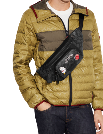 Coach Disney x Coach Track Belt Bag with Patches - Stylish Crossbody Fanny Pack for Women, Men - Perfect for Travel, Concerts & Everyday Use