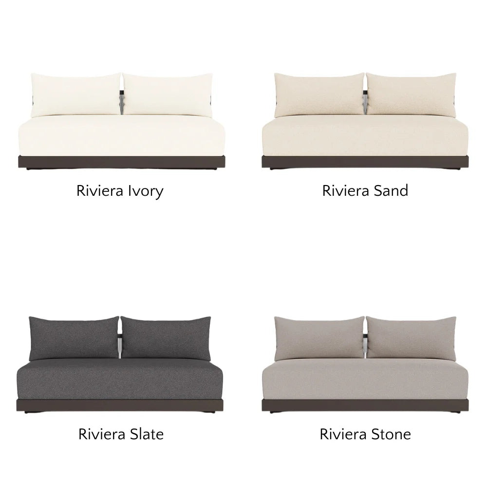 Antigua Outdoor 2-Seat Armless Patio Sofa - Perfect for Poolside, Garden, and Backyard Relaxation