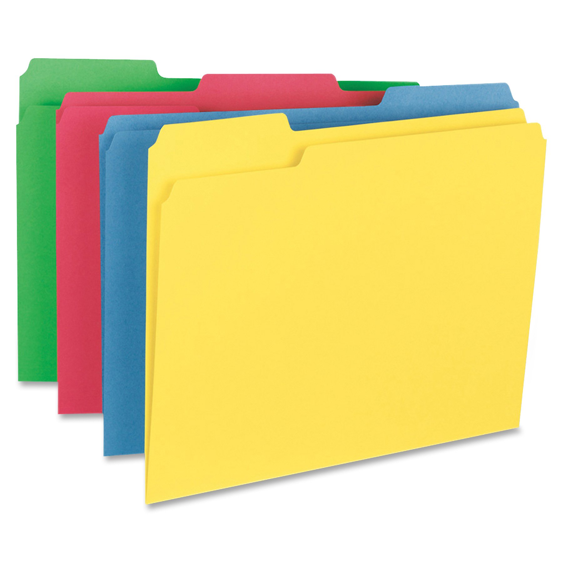 Business Source 1/3-Cut Heavyweight Color File Folders - Pack of 50 (16517) for Office Organization, Document Filing & School Supplies