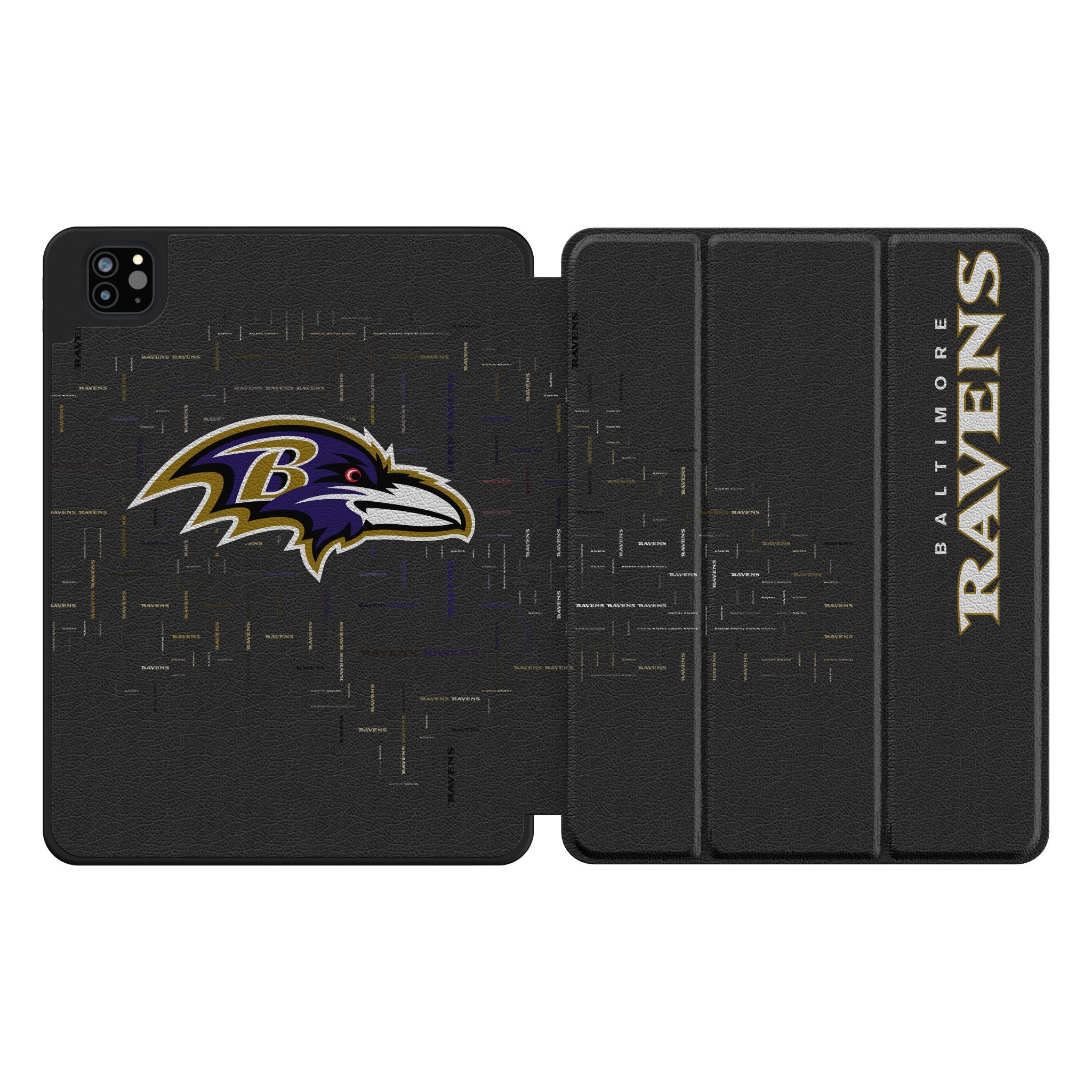 Baltimore Ravens Quilted Tablet Case for Apple iPad 10.2/10.5/11/12.9 Inch - Durable Protective Cover with Stand for Watching Games & Reading - Perfect for Football Fans & Home Office Use
