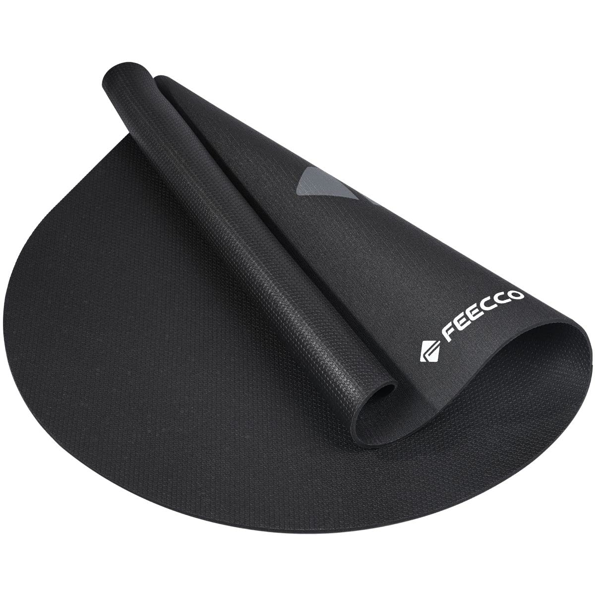 FEECCO Non-Slip Jump Rope Mat - 7mm Thick High-Density Foam Flooring for Indoor & Outdoor Workouts - Large Size Exercise Mat for CrossFit, Cardio, Boxing & Home Gym Training - Protects Hardwood Floors & Concrete Surfaces