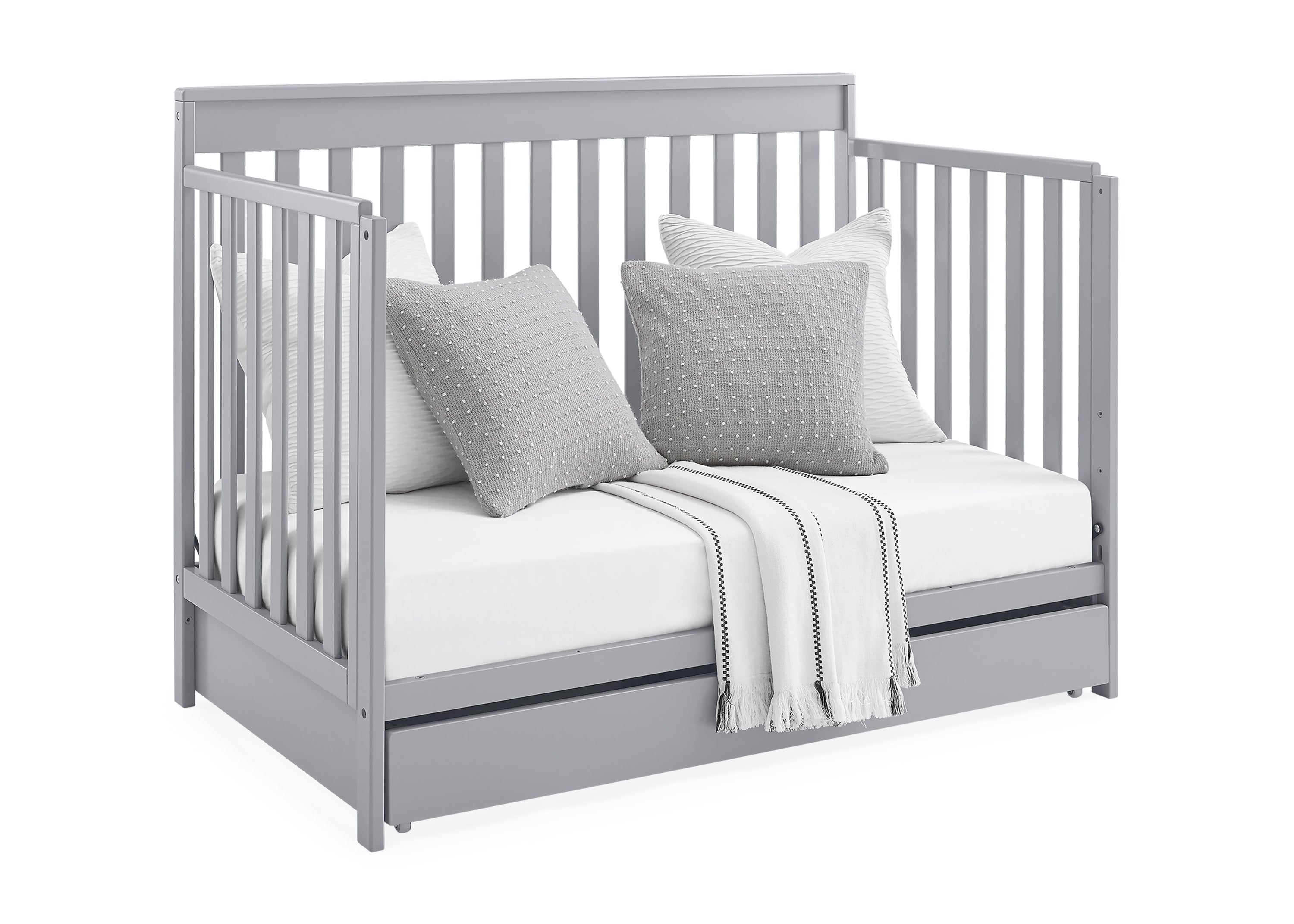 Mercer 6-in-1 Convertible Baby Crib with Storage Drawer & Trundle - Nursery Furniture for Newborn to Toddler Bed | Perfect for Small Spaces & Shared Rooms