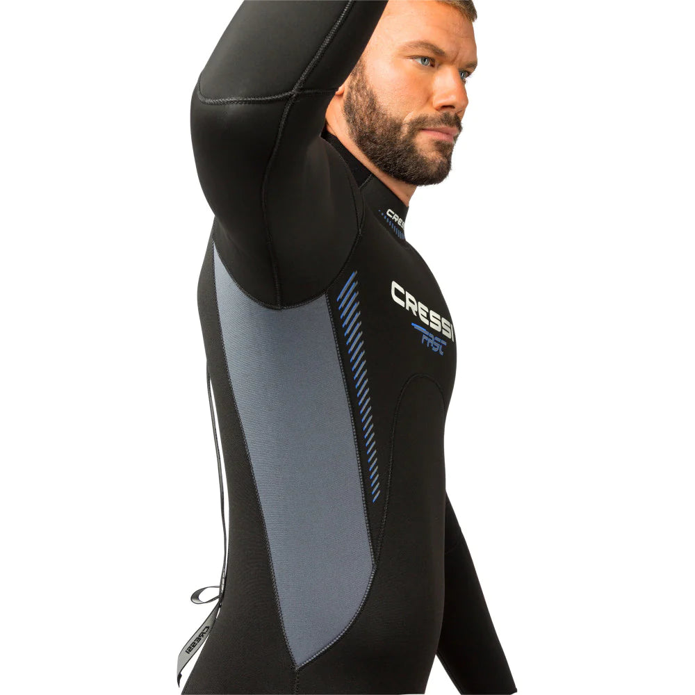Cressi Fast 7mm Men's Wetsuit - Premium Neoprene Diving Suit for Scuba, Snorkeling & Spearfishing | Warm Water Protection & Maximum Mobility