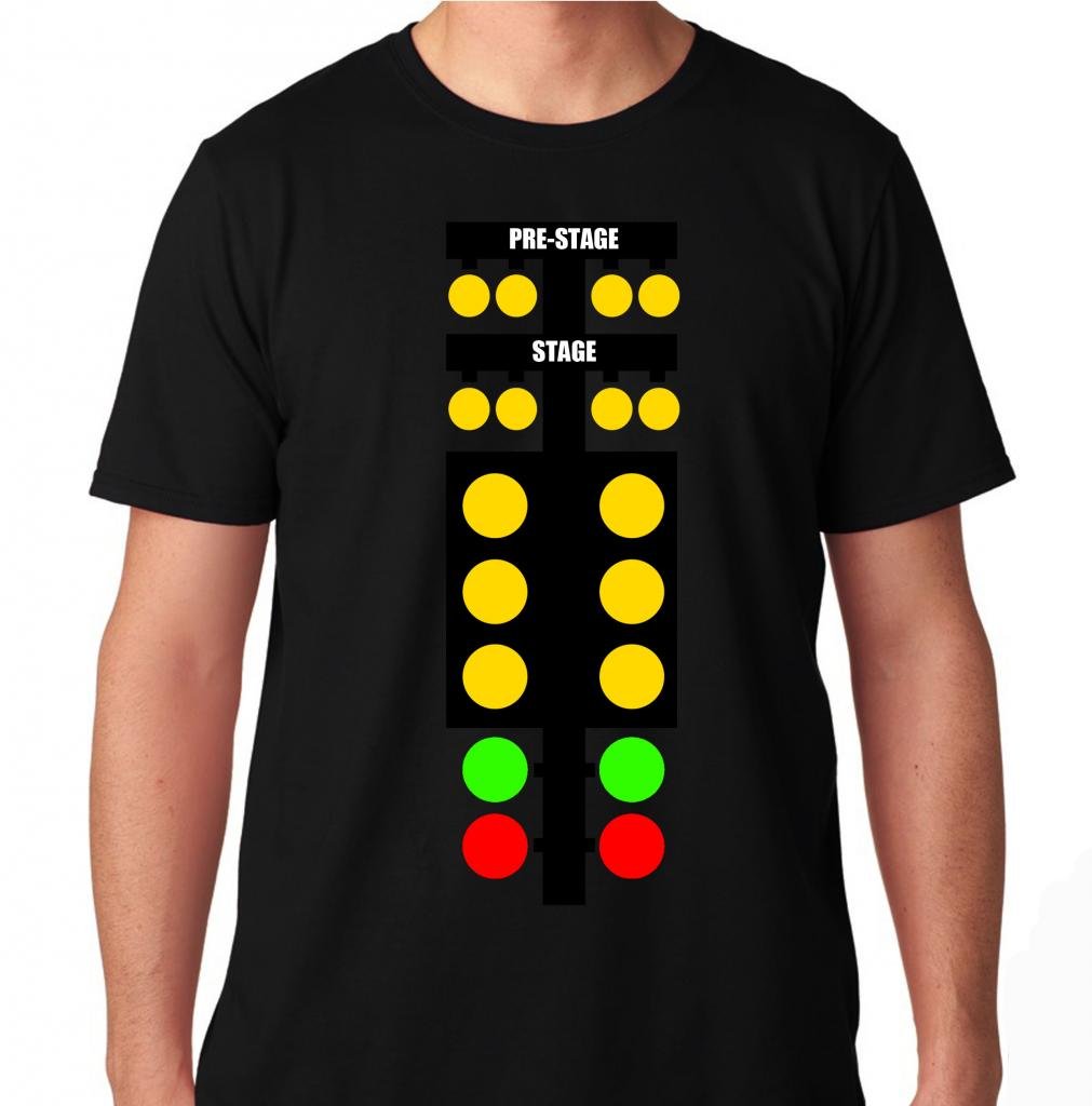 FTD Apparel Men's Drag Racing Lights Graphic T-Shirt - Comfortable Cotton Tee for Motorsport Fans & Racing Enthusiasts - Perfect for Race Day, Car Shows & Casual Wear