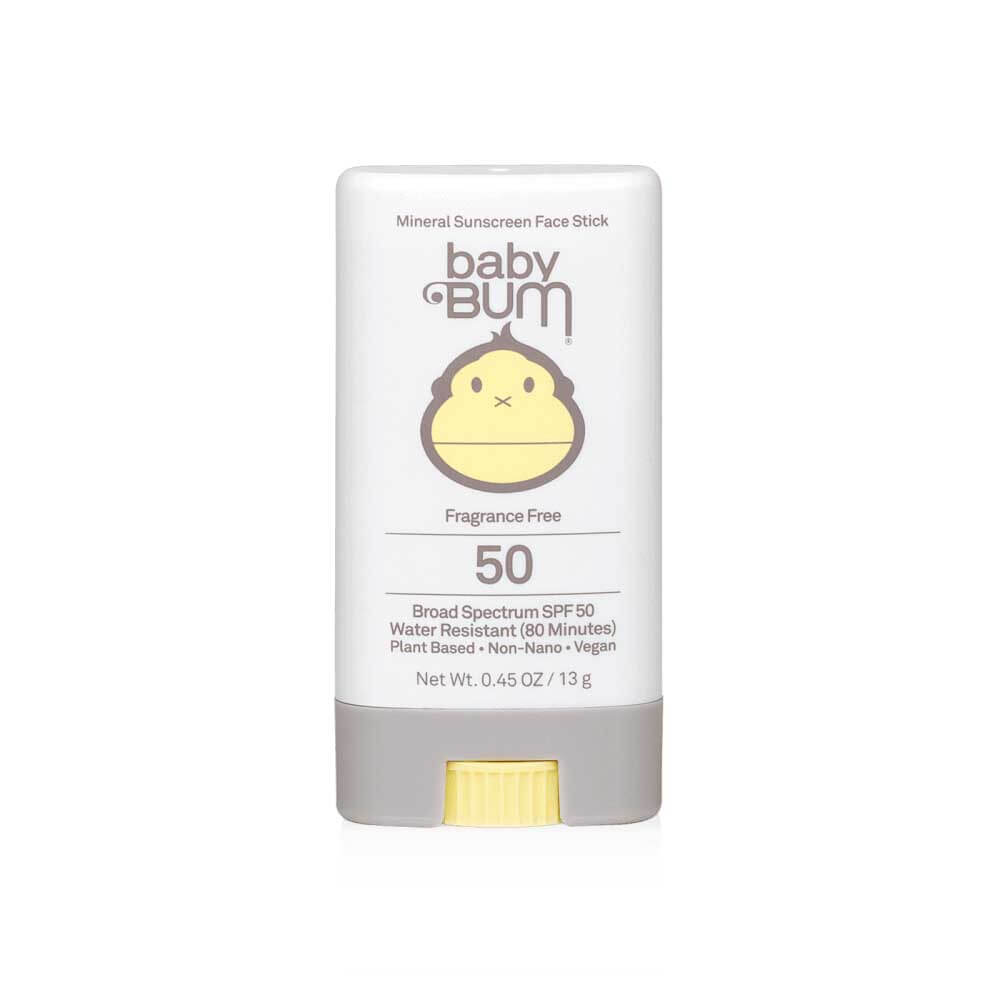 Baby Bum Mineral SPF 50 Sunscreen Face Stick - Fragrance Free, Broad Spectrum UVA/UVB Protection, Water Resistant - Perfect for Babies & Kids Outdoor Activities, Beach, Pool & Daily Sun Protection