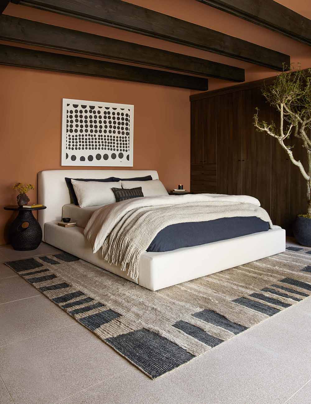 Clayton Platform Bed Frame - Queen Size, Modern Minimalist Wooden Bed with Sturdy Slat Support - Perfect for Bedroom, Guest Room, or Studio Apartment
