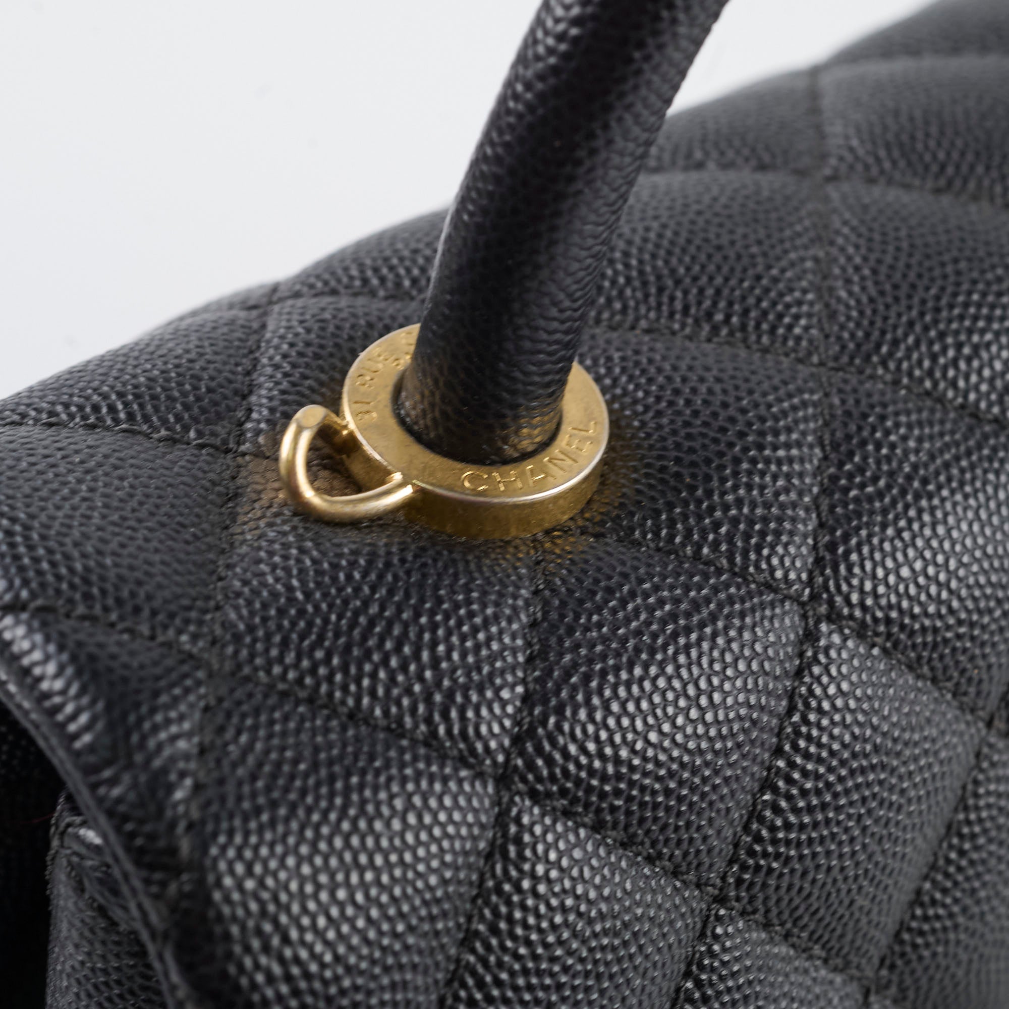 Chanel Medium COCO Handle Bag in Black Caviar Leather - Perfect for Work, Evening Events & Luxury Fashion Accessories