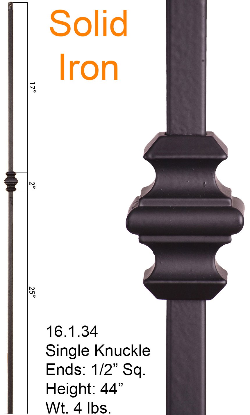 Black Satin Iron Stair Baluster - 16.1.34