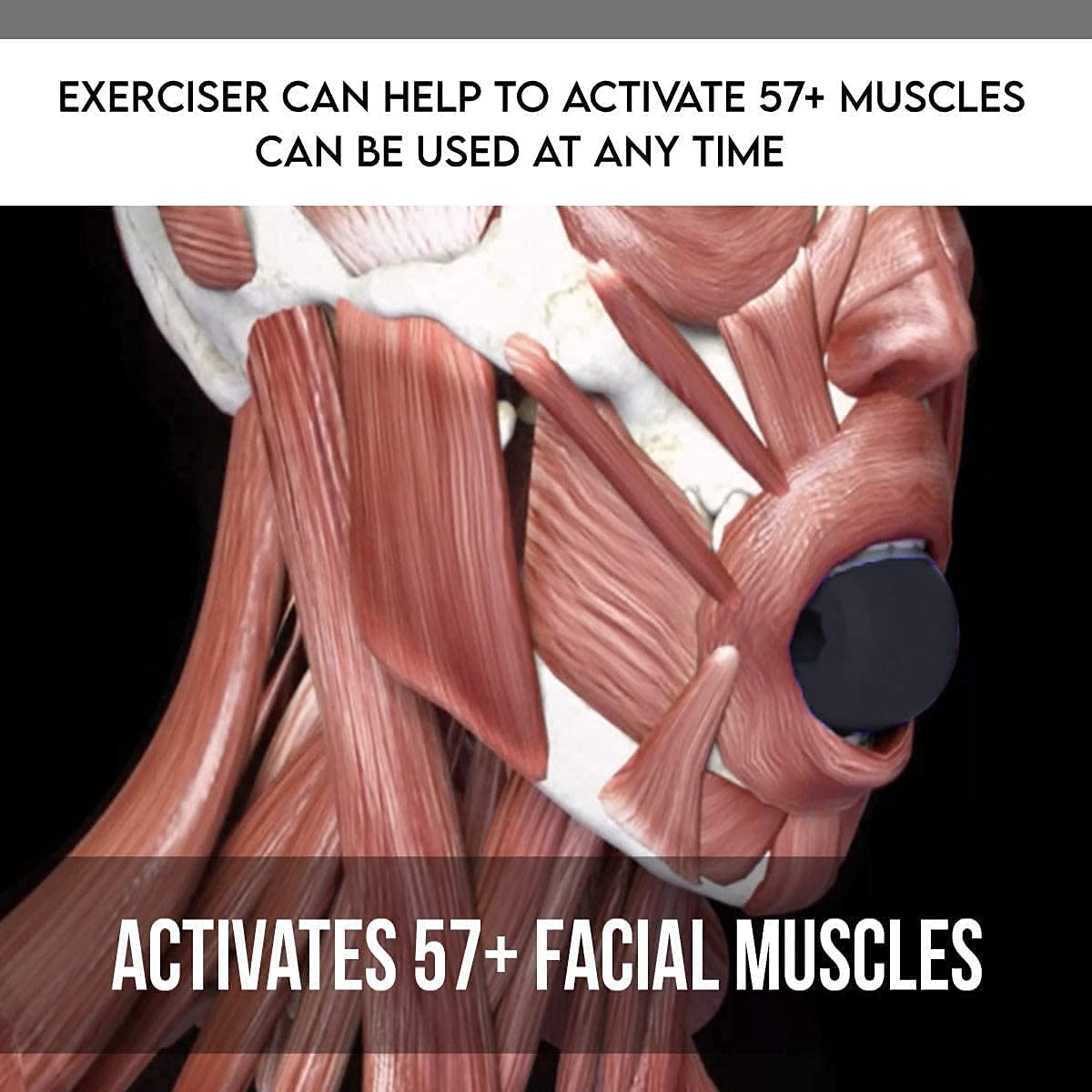 Overa Jawline Exerciser & Chew Ball for Double Chin Reduction - Facial Trainer for Men & Women - Neck & Cheek Toning, Stress Relief & Youthful Face - Perfect for Home, Office & Gym Workouts