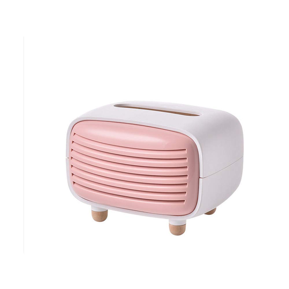 Creative Pink Imitation Radio Tissue Box - Stylish Cardboard Storage for Living Room, Car, Home & Bathroom | Perfect for Home Decor, Car Organization & Bathroom Essentials