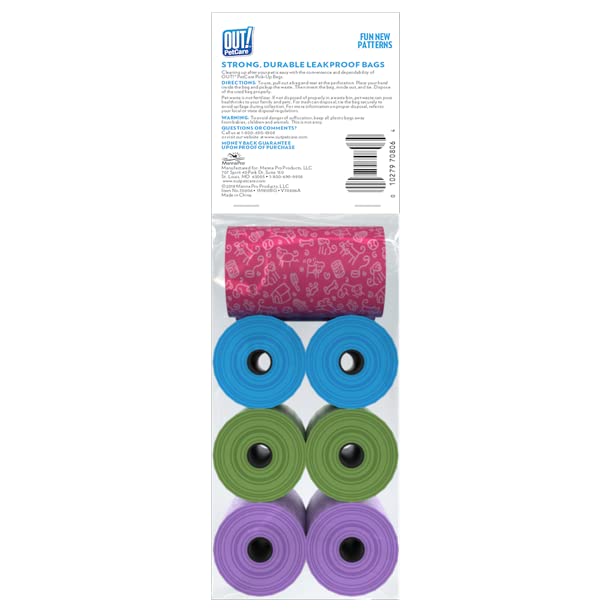 Eco-Friendly Pet Waste Pickup Bags - 120 Count Biodegradable Dog Poop Bags with Cute Patterns - Perfect for Dog Walks, Park Cleanup & Backyard Use