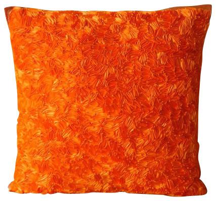 Navy Blue Art Silk Throw Pillow Cover - Elegant Decorative Cushion Case for Sofa, Bed & Home Decor