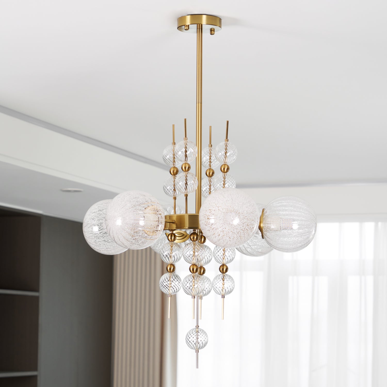Calypso Chandelier - Elegant Crystal Ceiling Light Fixture for Dining Room, Bedroom & Living Room Decor | Modern Lighting for Home & Office