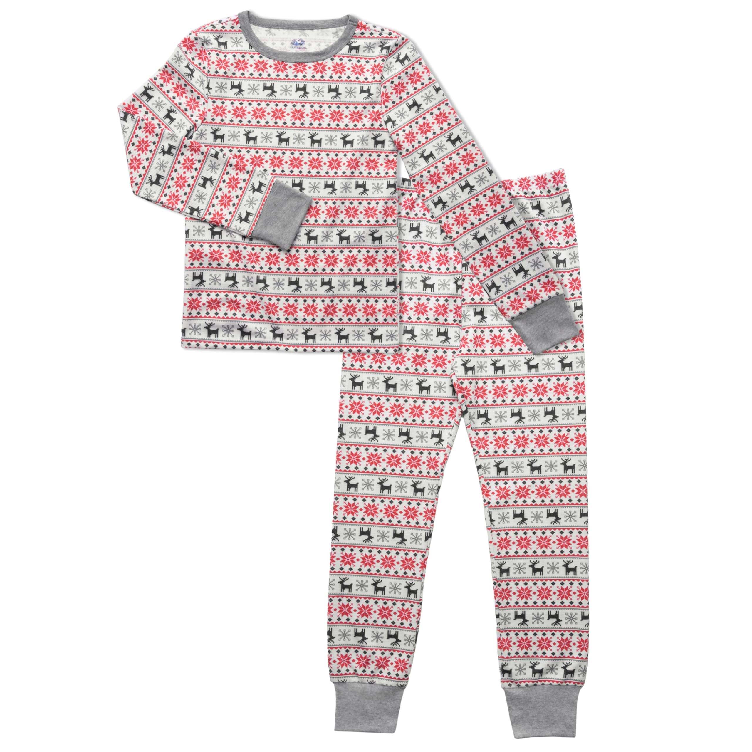 Fruit of the Loom Boys' Thermal Underwear Set - 100% Cotton Waffle Knit Long Johns for Winter Warmth - Perfect for Cold Weather, Outdoor Activities & Layering Under Clothes