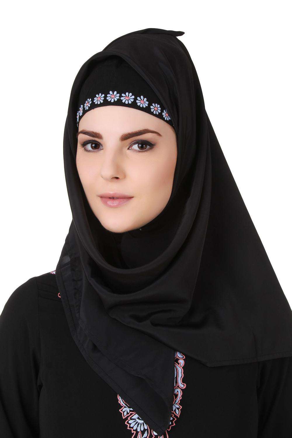 Stylish Aqeelah Black Nida Hijab - Modest Muslim Headscarf for Women - Perfect for Daily Wear, Prayer & Special Occasions