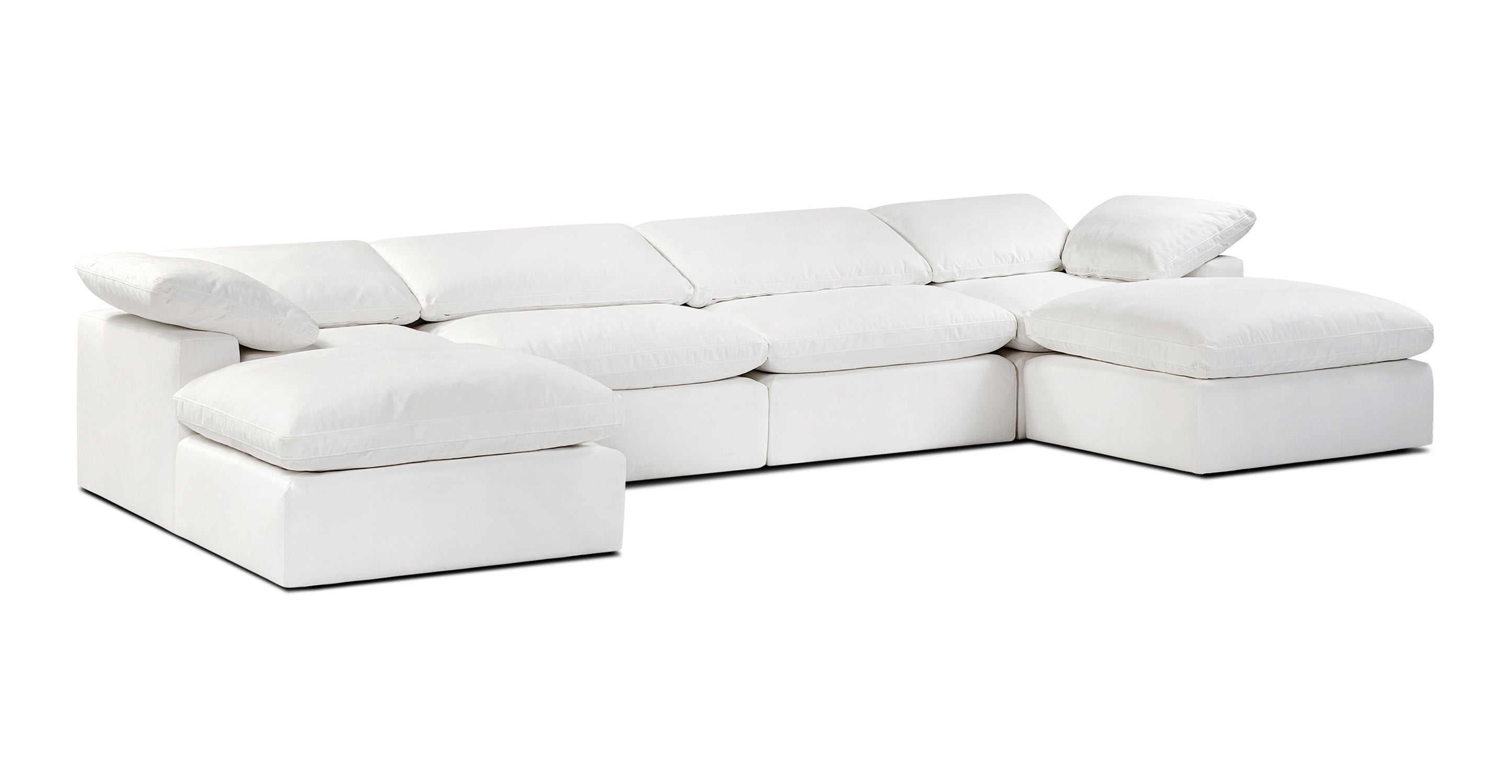 6-Seat Aspen Modular U-Shaped Sectional Sofa - Modern L-Shaped Living Room Couch for Large Spaces, Family Gatherings & Home Theater