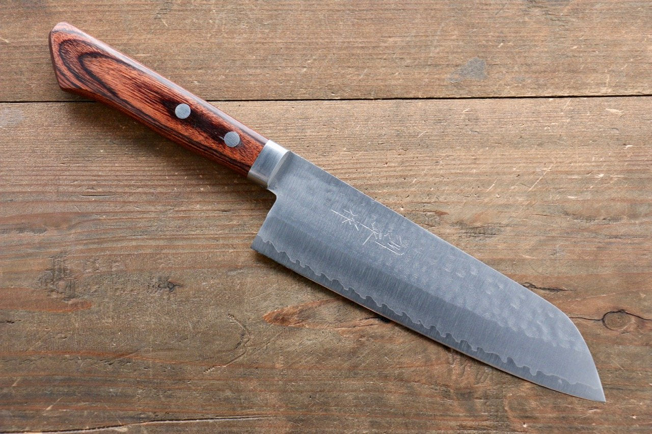 Premium Kunihira VG1 Hammered Japanese Chef Knife Set - Gyuto, Santoku & Usuba - High Carbon Stainless Steel Kitchen Knives for Professional Chefs & Home Cooking - Perfect for Slicing, Dicing & Precision Cutting