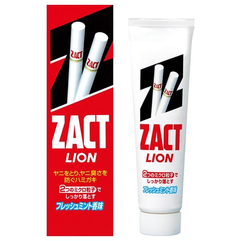 Lion Zact Toothpaste 150g - Stain Remover & Bad Breath Treatment for Fresh Breath - Ideal for Daily Oral Care & Whitening