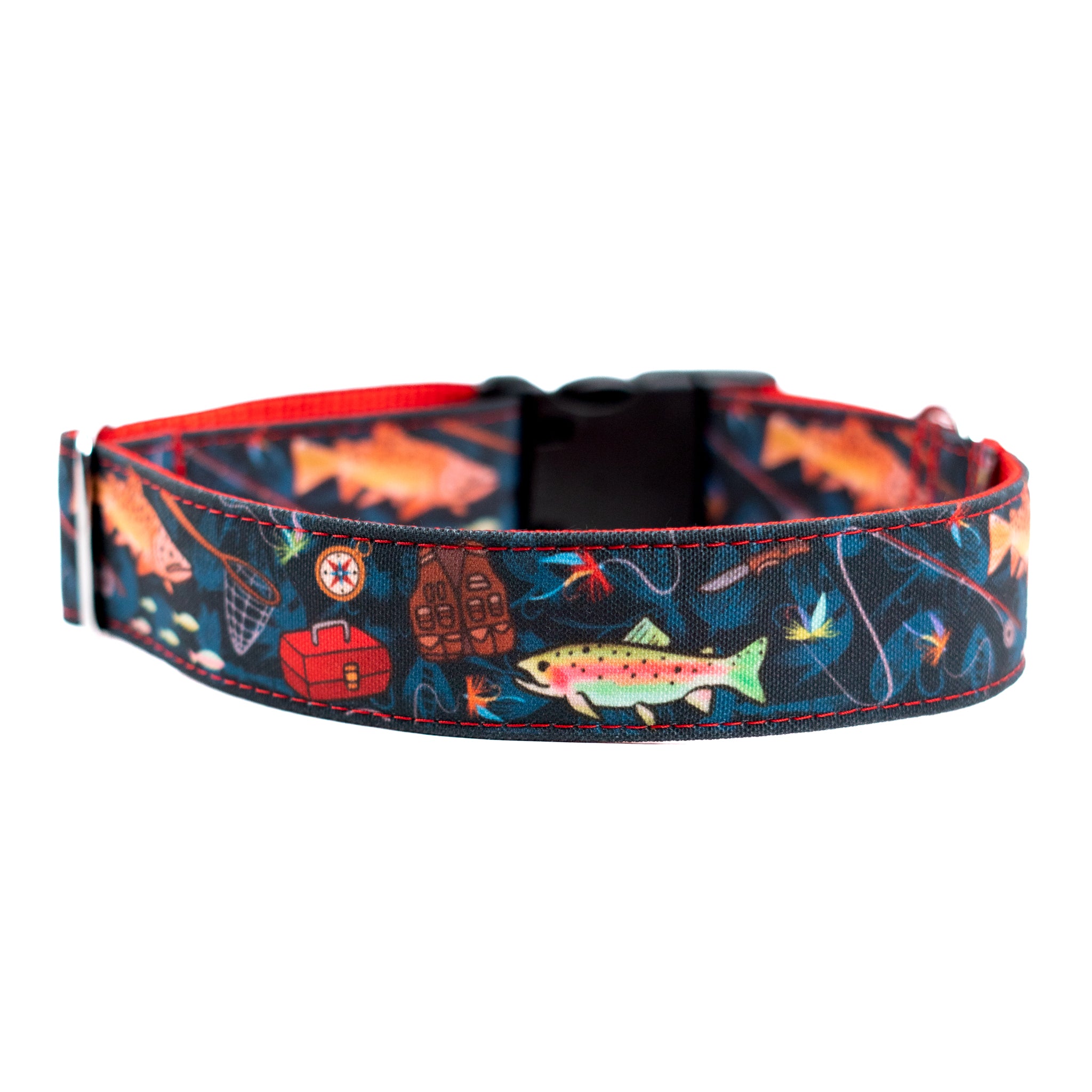 Premium Kenai River Dog Collar - Durable Nylon Pet Collar with Heavy-Duty Metal Buckle, Adjustable & Reflective for Safety | Perfect for Hiking, Camping & Outdoor Adventures with Your Dog