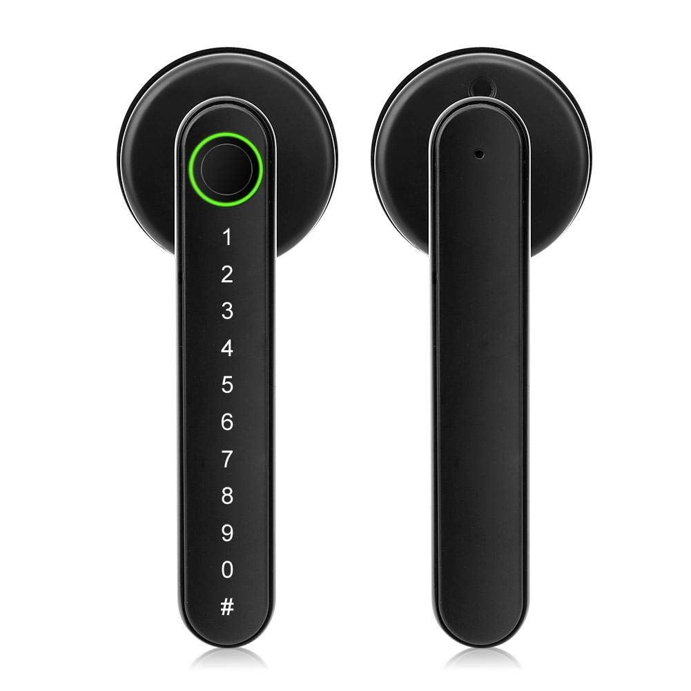 Smart Bluetooth Fingerprint Keyless Entry Door Lock - Biometric Touchscreen Keypad, Weatherproof Digital Lever Lock with Anti-Theft Protection (Supports Fingerprint, Password & App Control) - Ideal for Home, Office & Vacation Rental Security