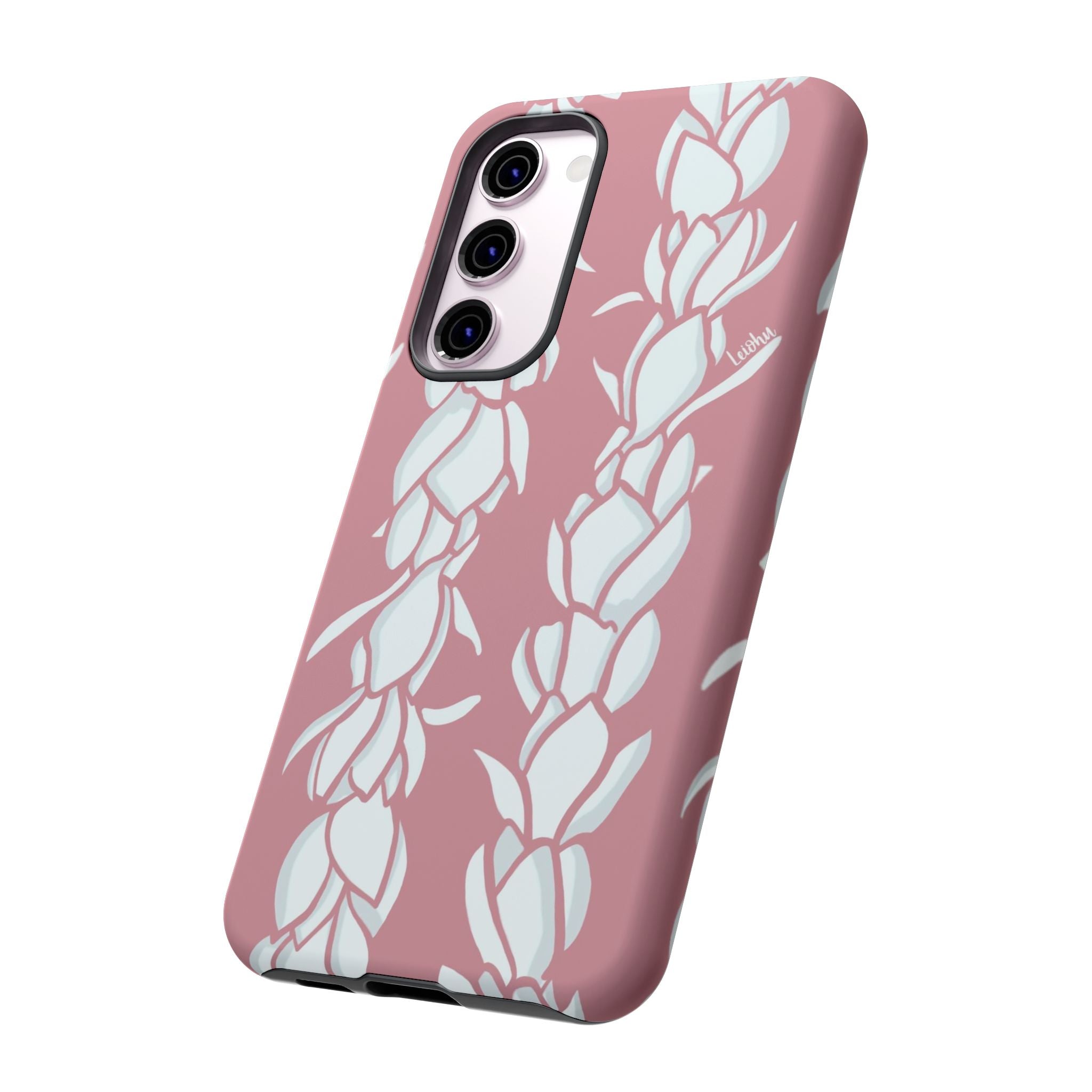 Pikake Lei Hawaiian Flower Necklace & Samsung Galaxy Phone Case - Perfect for Luau Parties, Beach Vacations & Everyday Use