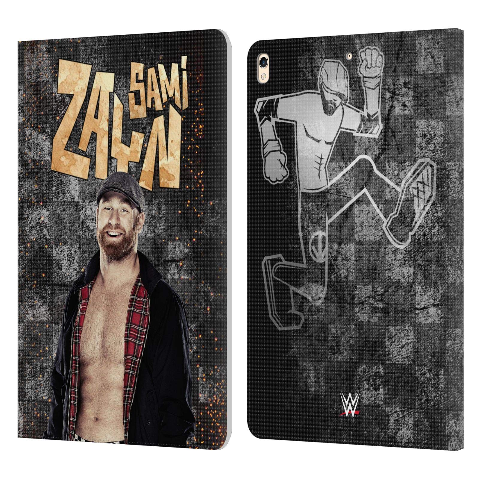 Official WWE LED Image Sami Zayn Leather Book Wallet Case for Apple iPad Pro 10.5 (2017) - Durable Protection with Stylish Design, Perfect for Travel, Work, and Daily Use