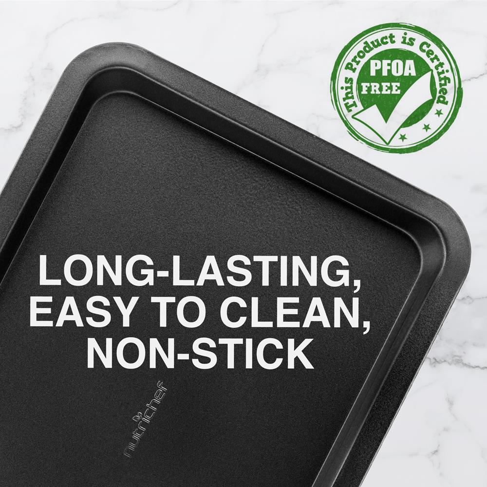 Premium Non-Stick Large Cookie Sheet - 18x13 Inch Baking Pan for Cookies, Pizza, Roasting & More - Perfect for Home Baking, Meal Prep & Holiday Cooking