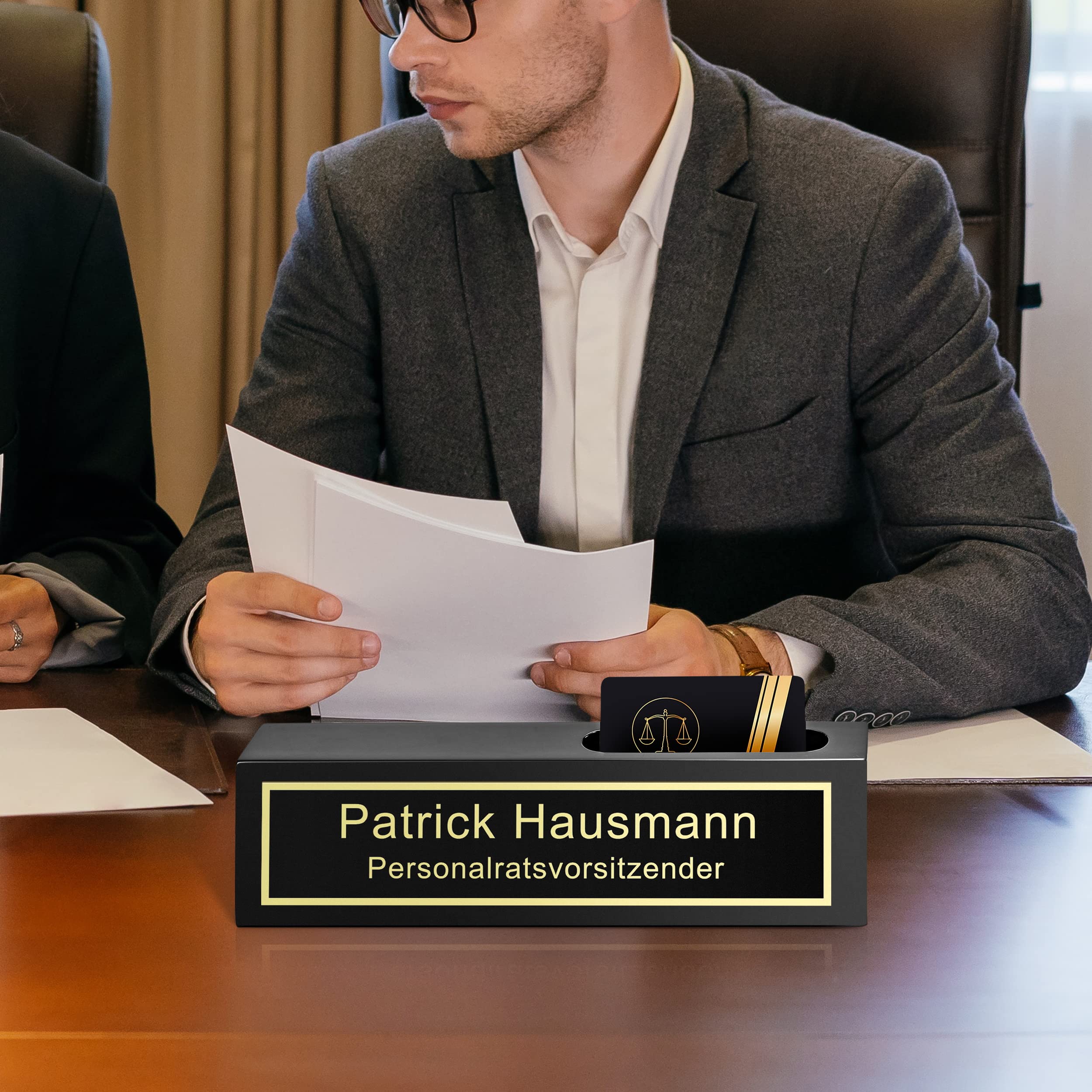 Custom Wooden Desk Nameplate - Office & Home Decor