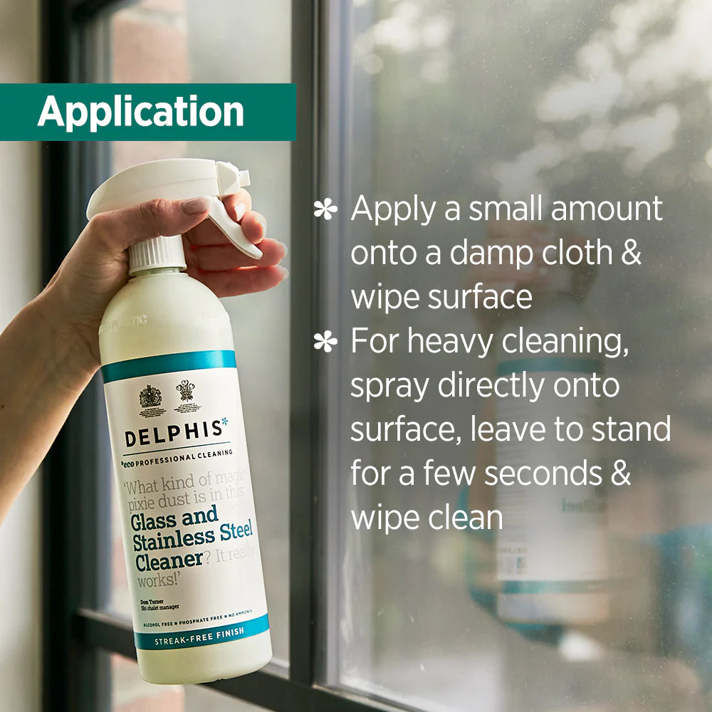 Premium Glass & Stainless Steel Cleaner Refill - 2L Bottle for Streak-Free Shine | Ideal for Windows, Mirrors, Appliances & Kitchen Surfaces