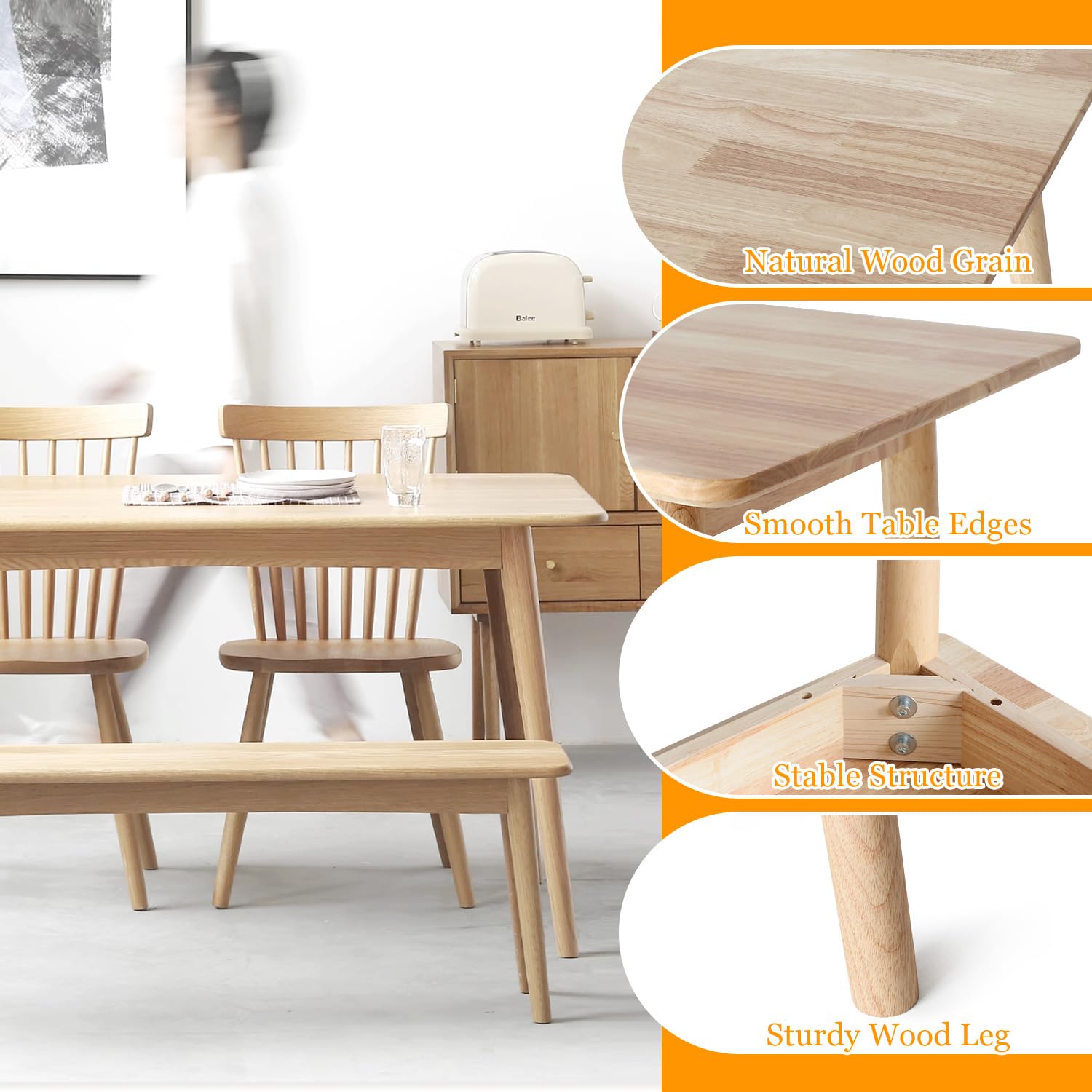 Solid Wood Dining Table 47