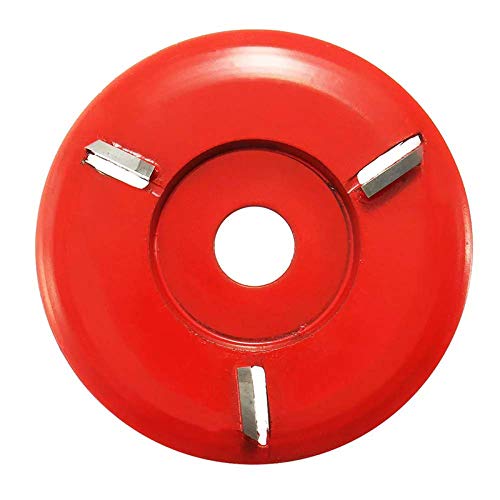 6-Tooth Red Arc Wood Carving Disc for 16mm Angle Grinder - Woodworking Shovel Plate, Sculpting Tool with 3/4/5/6 Teeth Milling Attachment - Perfect for DIY Wood Crafts, Furniture Making & Artistic Sculpting