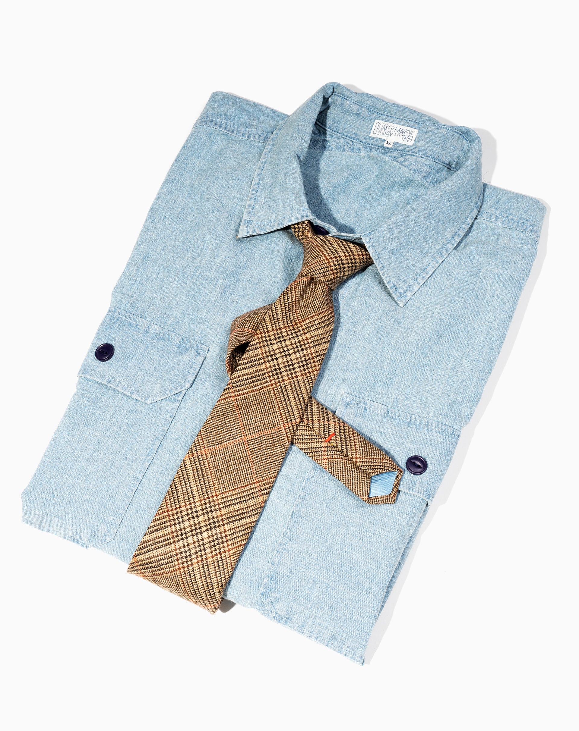 Brown & Cream Glen Plaid Silk Tie for Men - Classic Business & Formal Wear - Perfect for Weddings, Office & Special Occasions