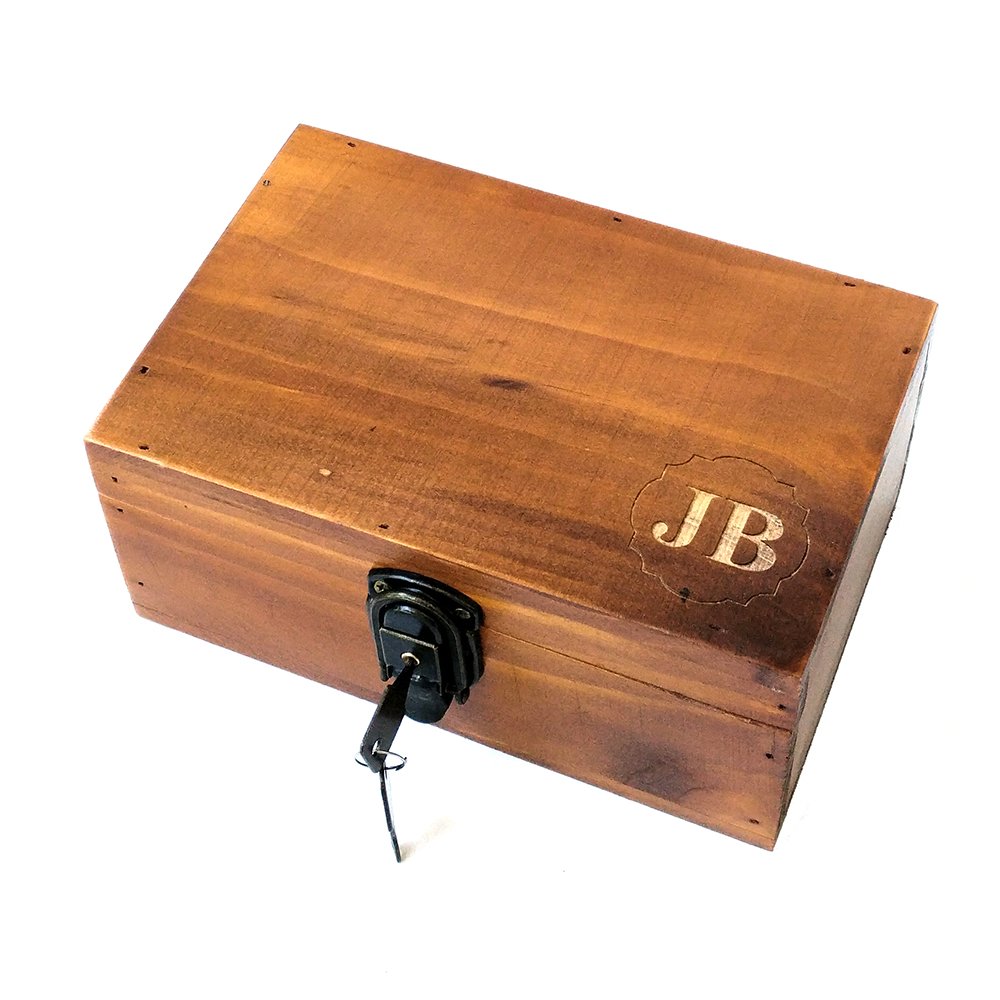 Personalized Wooden Jewelry Box w/Lock - Bridesmaid & Mother Gift for Special Occasions