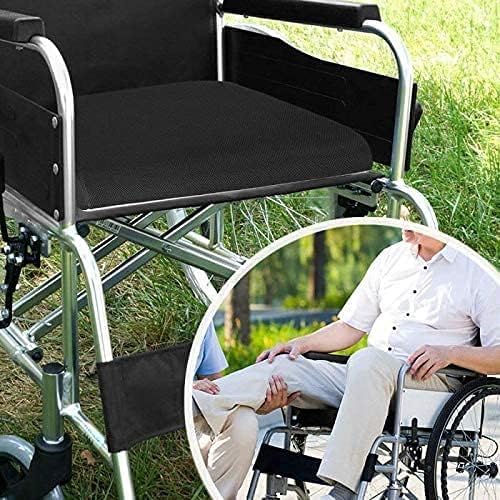 Premium Memory Foam Seat Cushion for Office Chairs - Ergonomic Coccyx Support with Non-Slip Bottom & Washable Cover - Portable Comfort for Home Office, Car, Wheelchair (Black) - Perfect for Long Sitting & Back Pain Relief