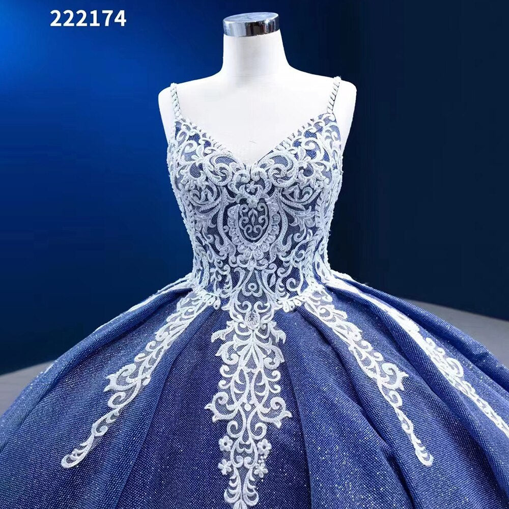 Serene Hill Light Blue Sexy Spaghetti Strap Lace Beaded Wedding Dress 2025 | Custom Made Bridal Gown HM222174 | Perfect for Beach Weddings, Vow Renewals & Romantic Photoshoots