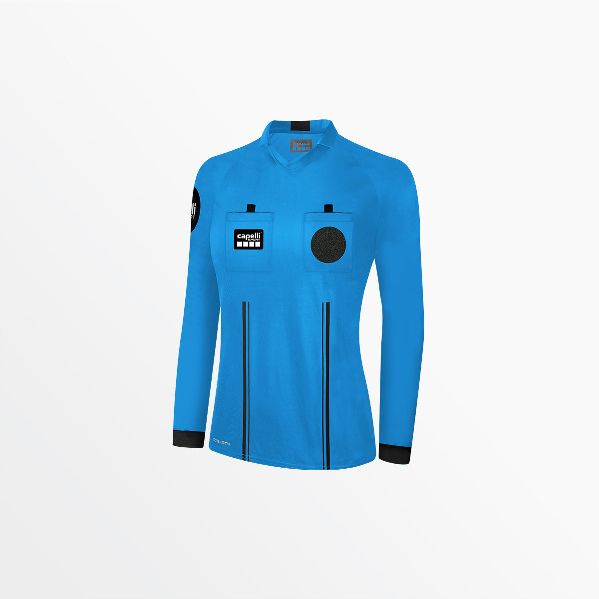 Women's Official Referee V-Neck Long Sleeve Jersey - Comfortable Sports Shirt for Soccer, Basketball & Volleyball Games, Training & Coaching