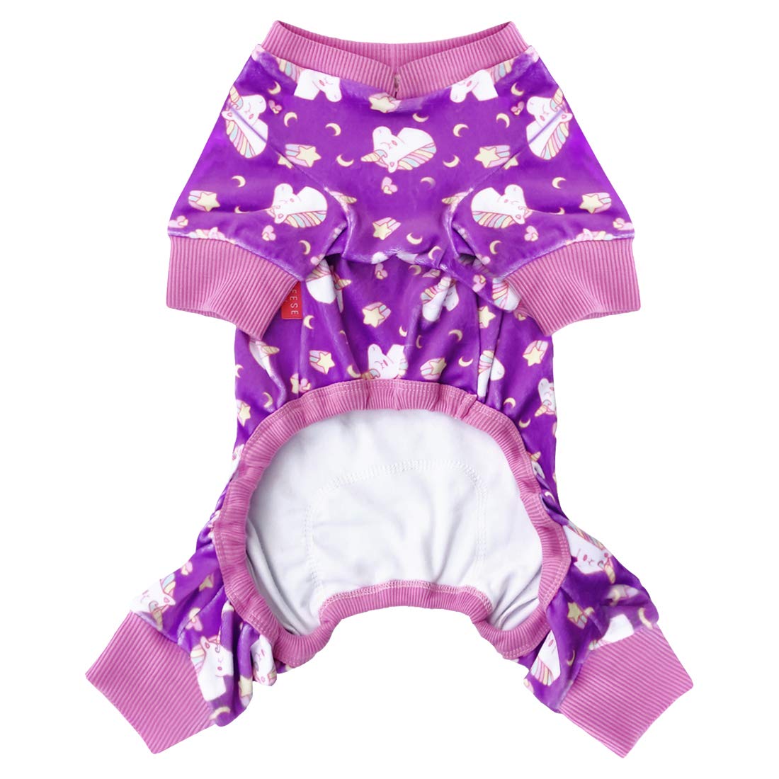 KYEESE Stretchy Dog Onesie - Unicorn Cat Pajamas for Dogs, Post-Surgery Recovery Suit & Cozy Pet Costume | Perfect for After Surgery Care, Winter Warmth, and Fun Dress-Up